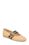 Dolce Vita Baylee Mary Jane Flat In Natural Raffia