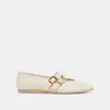 Dolce Vita Baylee Wide Ballet Flats Ivory Leather