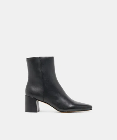 Dolce Vita Bayra Booties In Black Leather Size 5 By