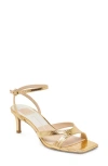 Dolce Vita Becki Ankle Strap Sandal In Gold Distressed Leather