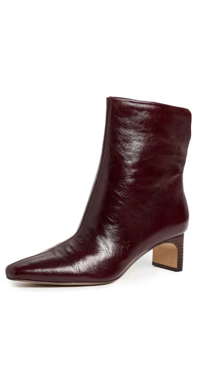Dolce Vita Bennet Leather Booties Oxblood Leather In Burgundy
