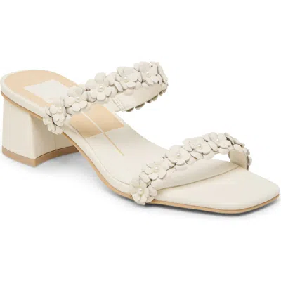 Dolce Vita Bensen Faux Pearl Slide Sandal In White Stella