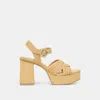 Dolce Vita Bety Heels Lt Natural Woven Raffia