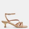 Dolce Vita Bev Braid Kitten Heel Ankle Strap Sandal In Multi