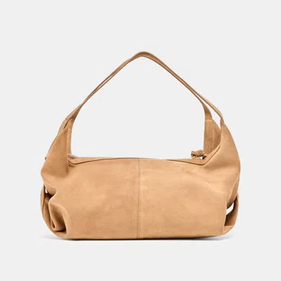 Dolce Vita Billy Shoulder Bag Camel Suede In Brown