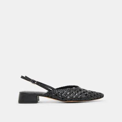 Dolce Vita Birdie Flats Black Woven Leather