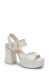 Dolce Vita Bobby Platform Heels In White Pearls