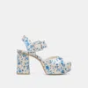 Dolce Vita Bobby Pearl Printed Satin Platform Heels
