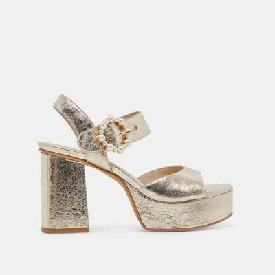 Dolce Vita Bobby Pearl Heels Vintage Gold Pearls