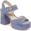 Dolce Vita Bobby Platform Sandal In Bluebell Suede