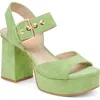 Dolce Vita Bobby Platform Sandal In Lime Suede