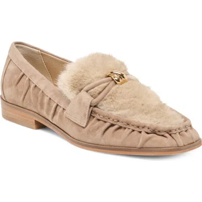 Dolce Vita Bonie Plush Leather Loafer In Mushroom Suede