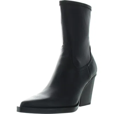 Dolce Vita Boyd Womens Leather Block Heel Booties In Black