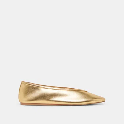 Dolce Vita Braidy Ballet Flats Gold Metallic Leather