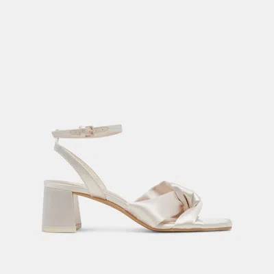 Dolce Vita Brenna Wide Heels Ivory Satin