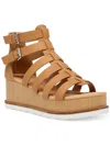 Dolce Vita Breva Womens Strappy Buckle Wedge Heels In Multi