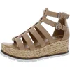 Dolce Vita Breva Womens Strappy Manmade Wedge Heels In Neutral