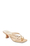 Dolce Vita Brevel Kitten Heel Flip Flop In Gold Distressed Leather