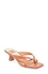 Dolce Vita Brevel Kitten Heel Flip Flop In Saddle Leather