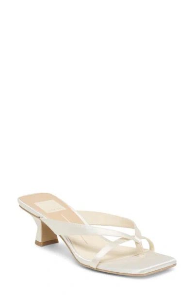 Dolce Vita Brevel Kitten Heel Flip Flop In White