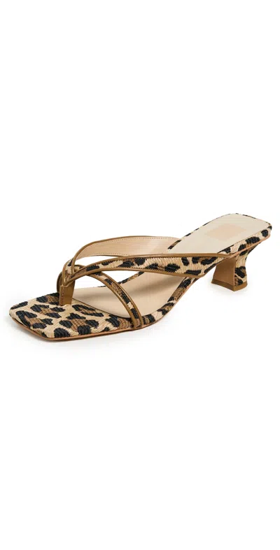 Dolce Vita Brevel Sandals Leopard Raffia In Brown
