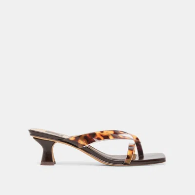 Dolce Vita Brevel Vinyl Translucent Strap Sandal In Brown