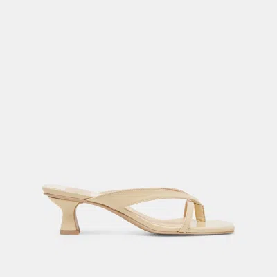 Dolce Vita Brevel Wide Heels Light Yellow Leather