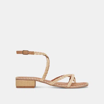Dolce Vita Brinn Sandals Lt Natural Raffia In Brown