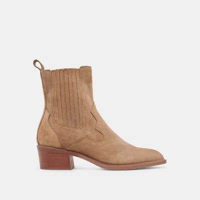 Dolce Vita Brylee H2o Wide Booties Mushroom Suede In Brown