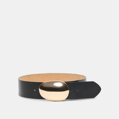 Dolce Vita Bubble Buckle Belt In Black Gold Size Xs/s By