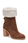 Dolce Vita Caddie Faux Shearling Lined Plush Boot In Brown