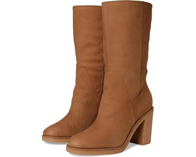 Dolce Vita Caddie Plush Boots Women's Praline Nubuck Zipper Mid-calf Jobb689 In Brown