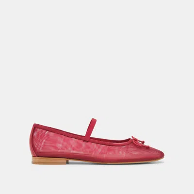 Dolce Vita Cadel Ballet Flats Crimson Mesh