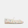 Dolce Vita Cadel Floral Ballet Flats Ivory Floral Mesh