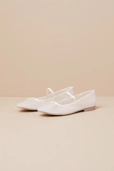 Dolce Vita Cadel Ivory Mesh Bow Ballet Flats