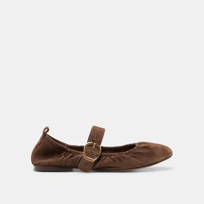 Dolce Vita Caely Ballet Flats Dk Brown Suede