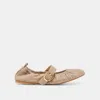 Dolce Vita Caely Ballet Flats Herringbone Printed Suede In Neutral