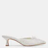 Dolce Vita Camile Wide Heels White Floral Eyelet In White