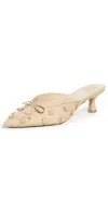 Dolce Vita Camilo Light Natural Raffia Kitten Heel Mule Pumps In Lt Natural Raffia