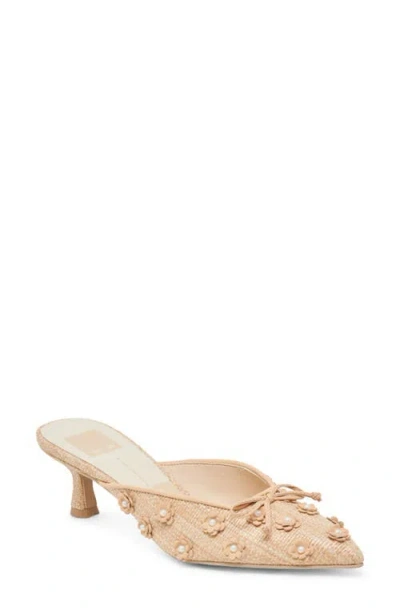 Dolce Vita Camilo Woven Pointed Toe Pump In Light Natural Raffia