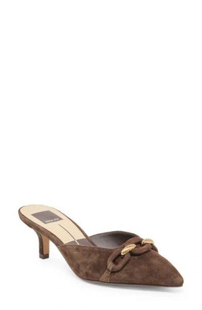 Dolce Vita Camla Mule In Dk Brown Suede