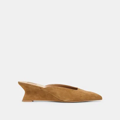 Dolce Vita Camy Mules In Cognac Suede Size 11 By  In Brown