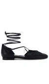 Dolce Vita Cancun Ankle Tie Flat In 黑麻色