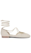 Dolce Vita Cancun Ballet Flats Ivory Leather In 象牙白
