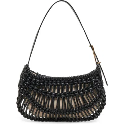 Dolce Vita Cannes Faux Leather Baguette Bag In Black