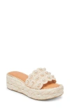 Dolce Vita Caper Platform Sandal In Vanilla Raffia