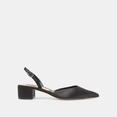 Dolce Vita Carel Heels Onyx Satin