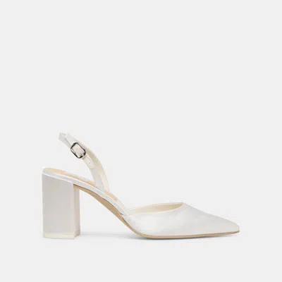 Dolce Vita Carel High Heels True White Satin In Multi