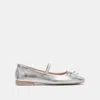 Dolce Vita Carin Ballet Flats Silver Metallic Leather