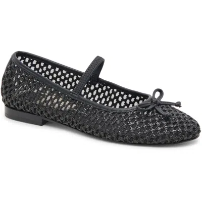 Dolce Vita Carin Raffia Womens Bow Mesh Ballet Flats In Multi